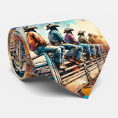 カウボーイズ座ってロデオバッキングシュート ネクタイ (ロール)