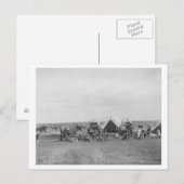 カウボーイズ座っのまわりにてチャックワゴン写真 ポストカード (正面/裏面)