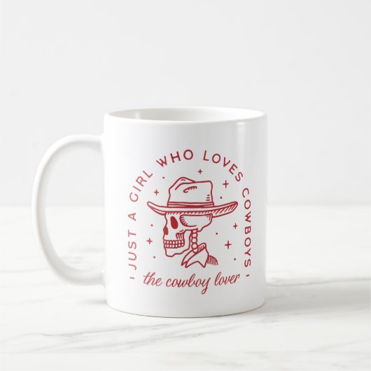 カウボーイズ恋人女性のカーボーイロマンス美学 コーヒーマグカップ (左)