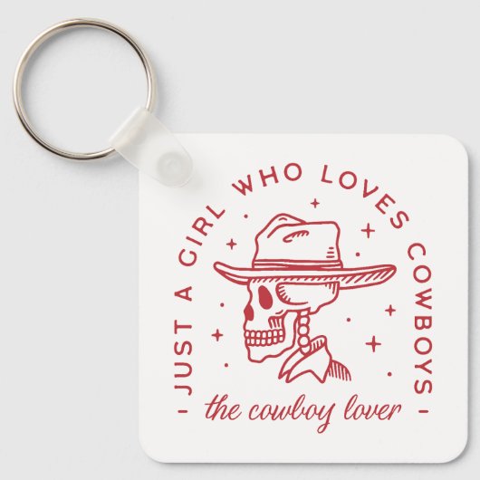 カウボーイズ愛好家女性のカーボーイ美学 キーホルダー (正面)
