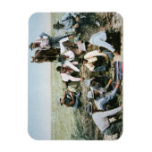 カウボーイズ賭博射撃、 発砲の写真 マグネット (縦)