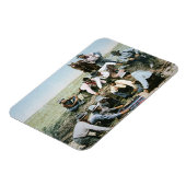 カウボーイズ賭博射撃、 発砲の写真 マグネット (左側)