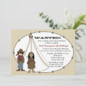 カウボーイズ·アンド·インディアンズ·バースデー·パーティーの招待 招待状 (スタンド正面)