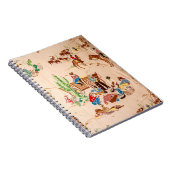 カウボーイズ – ヴィンテージ壁紙 – ワイルドウェスト ノートブック (右側)