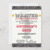 カウボーイズ&女性のカーボーイバンダナバースデーパーティー招待状 (正面)