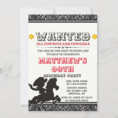 カウボーイズ&女性のカーボーイバンダナバースデーパーティー招待状 (正面)