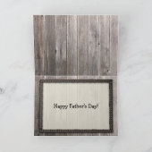 カウボーイソン父の日を祝して!挨拶素朴 カード (内部)