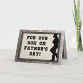 カウボーイソン父の日を祝して！挨拶素朴 カード (正面)