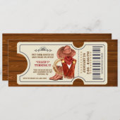 カウボーイチケット誕生会 招待状 (正面/裏面)