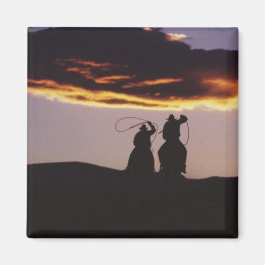 カウボーイチームとラソーズ マグネット (正面)