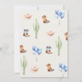 カウボーイツインベビーシャワー招待状 招待状 (裏面)