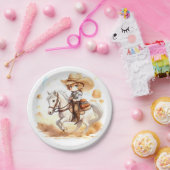 カウボーイテイルズワイルドウェスト素朴ベビーシャワー ペーパープレート (パーティー)