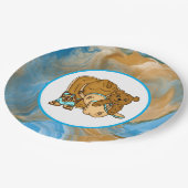 カウボーイテディベアボーイズベビーシャワー ペーパープレート (アングル)