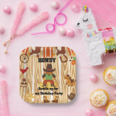 カウボーイテーマの誕生日 ペーパープレート (パーティー)