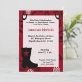 カウボーイテーマ誕生日招待状 招待状 (スタンド正面)