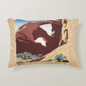 カウボーイデザートヴィンテージ西部馬 アクセントクッション (正面)