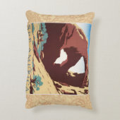 カウボーイデザートヴィンテージ西部馬 アクセントクッション (裏面(縦))