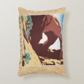 カウボーイデザートヴィンテージ西部馬 アクセントクッション (正面(垂直))