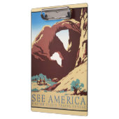 カウボーイデザートヴィンテージ西部馬 クリップボード (左)