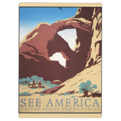 カウボーイデザートヴィンテージ西部馬 クリップボード (裏面)