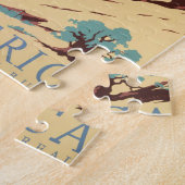 カウボーイデザートヴィンテージ西部馬 ジグソーパズル (側面)