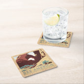 カウボーイデザートヴィンテージ西部馬 スクエアペーパーコースター (インサイチュ)