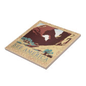 カウボーイデザートヴィンテージ西部馬 タイル (側面)