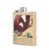カウボーイデザートヴィンテージ西部馬 フラスク (左)