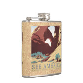 カウボーイデザートヴィンテージ西部馬 フラスク (右)