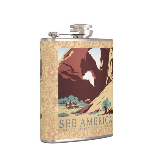 カウボーイデザートヴィンテージ西部馬 フラスク (右)