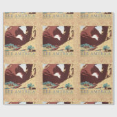 カウボーイデザートヴィンテージ西部馬 ラッピングペーパー (フラット)
