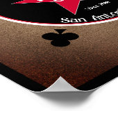 カウボーイトランプのポーカークラブルームポスタープリント ポスター (角)