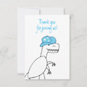 カウボーイトレックス恐竜子供の誕生日ありがとう サンキューカード (正面)