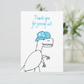 カウボーイトレックス恐竜子供の誕生日ありがとう サンキューカード (スタンド正面)