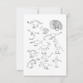 カウボーイトレックス恐竜子供の誕生日ありがとう サンキューカード (裏面)