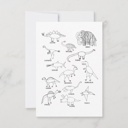 カウボーイトレックス恐竜子供の誕生日ありがとう サンキューカード (裏面)