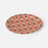 カウボーイドッグプリント ペーパープレート (アングル)