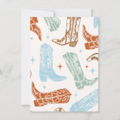 カウボーイハイチェアバナーカードエンドピース 招待状 (正面)