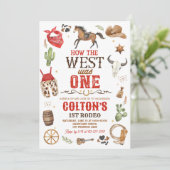 カウボーイハウザウェストは1stロデオ誕生日 招待状 (スタンド正面)