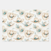 カウボーイハッツウェスタンターコイズジュエリー ラッピングペーパーシート (正面3)