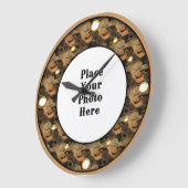 カウボーイハットあなたのフォトウォールクロック ラージ壁時計 (傾斜)