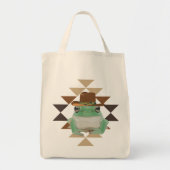 カウボーイハットでかわいい西カエル トートバッグ (正面)