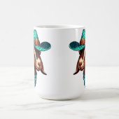 カウボーイハットとスタイリッシュバンダナを着たヤギ コーヒーマグカップ (中央)