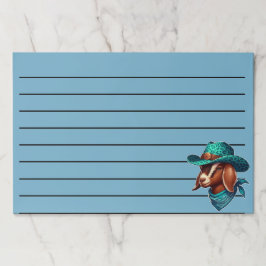 カウボーイハットとスタイリッシュバンダナを着たヤギ ペーパーパッド