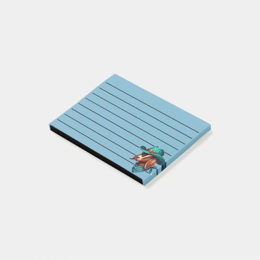 カウボーイハットとスタイリッシュバンダナを着たヤギ ポストイット (アングル)