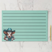 カウボーイハットとバンダナで愛らしい子牛 ペーパーパッド (インサイチュ)