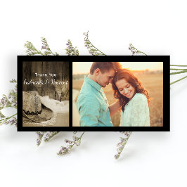 カウボーイハットとバーンウッドウェスタン結婚ズありがとう サンキューカード