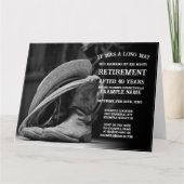 カウボーイハットとブーツを使用した退職発表 カード (正面)