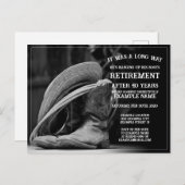 カウボーイハットとブーツを使用した退職発表 シーズンポストカード (正面/裏面)