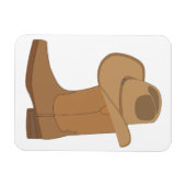 カウボーイハットとブーツ マグネット (横)